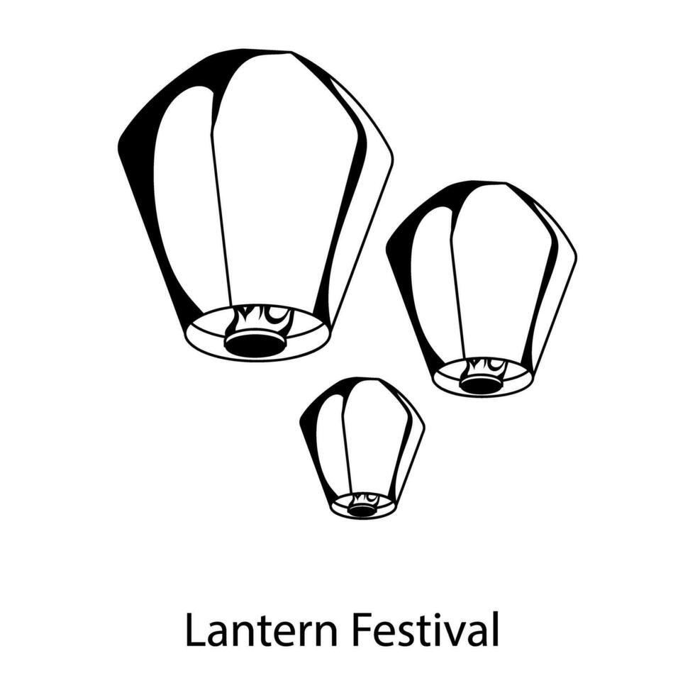na moda lanterna festival vetor