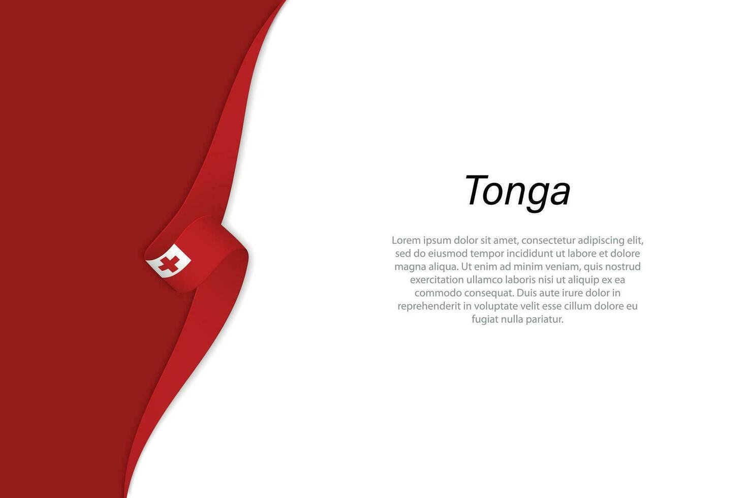 onda bandeira do tonga com copyspace fundo vetor