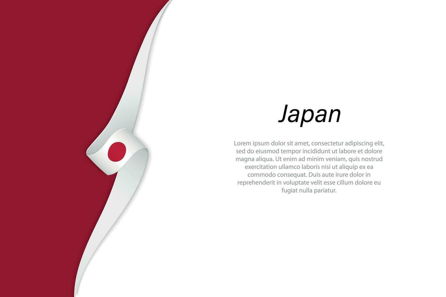 onda bandeira do Japão com copyspace fundo vetor