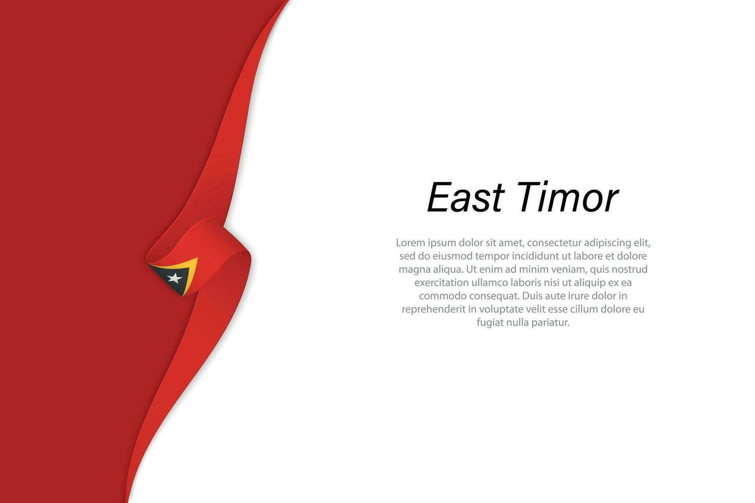 onda bandeira do leste timor com copyspace fundo vetor