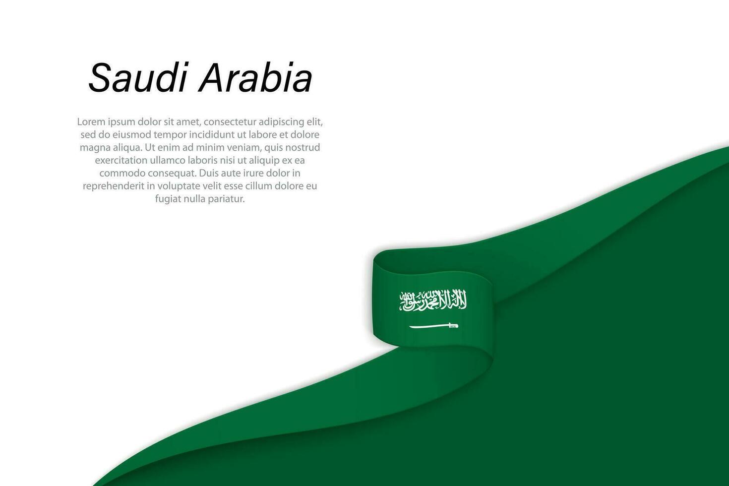 onda bandeira do saudita arábia com copyspace fundo vetor