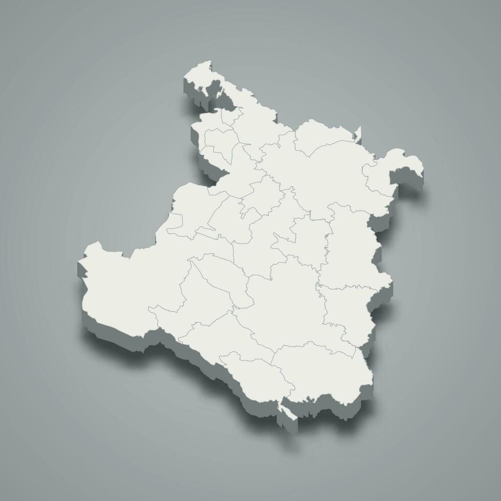 3d isométrico mapa do karlovac é uma município do Croácia vetor