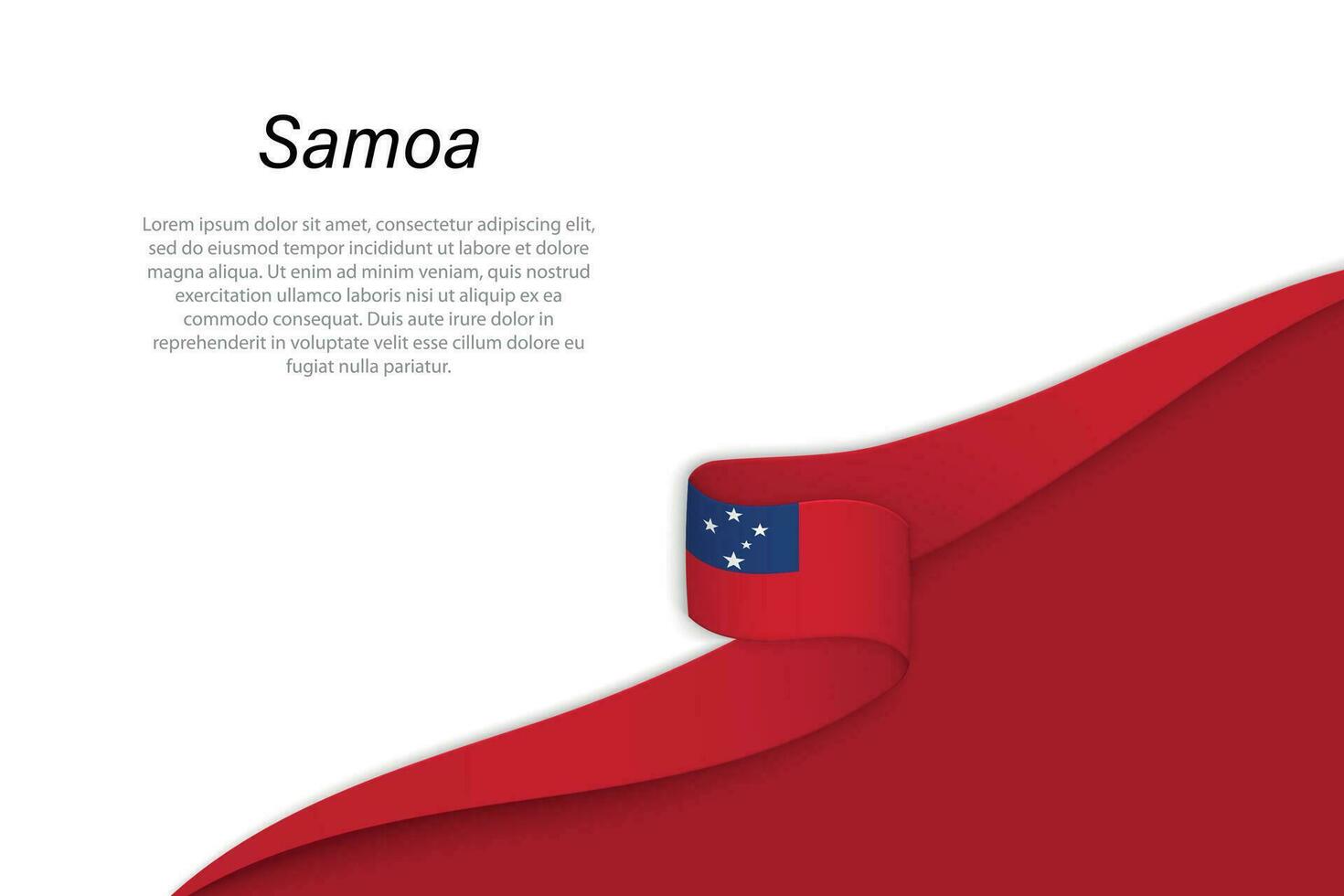 onda bandeira do samoa com copyspace fundo vetor
