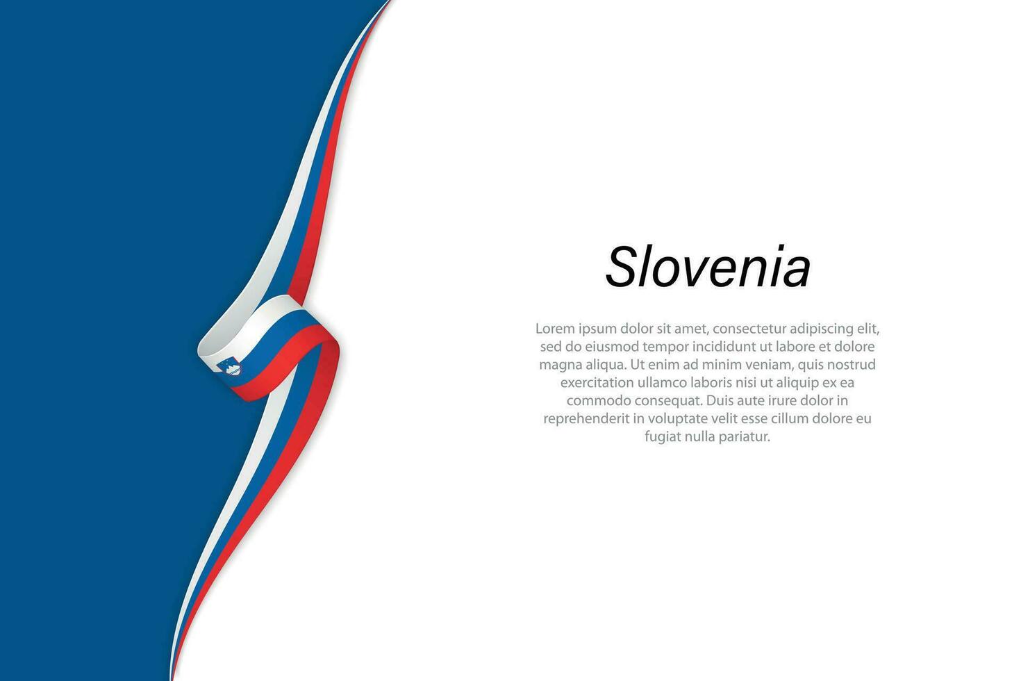 onda bandeira do eslovénia com copyspace fundo. vetor