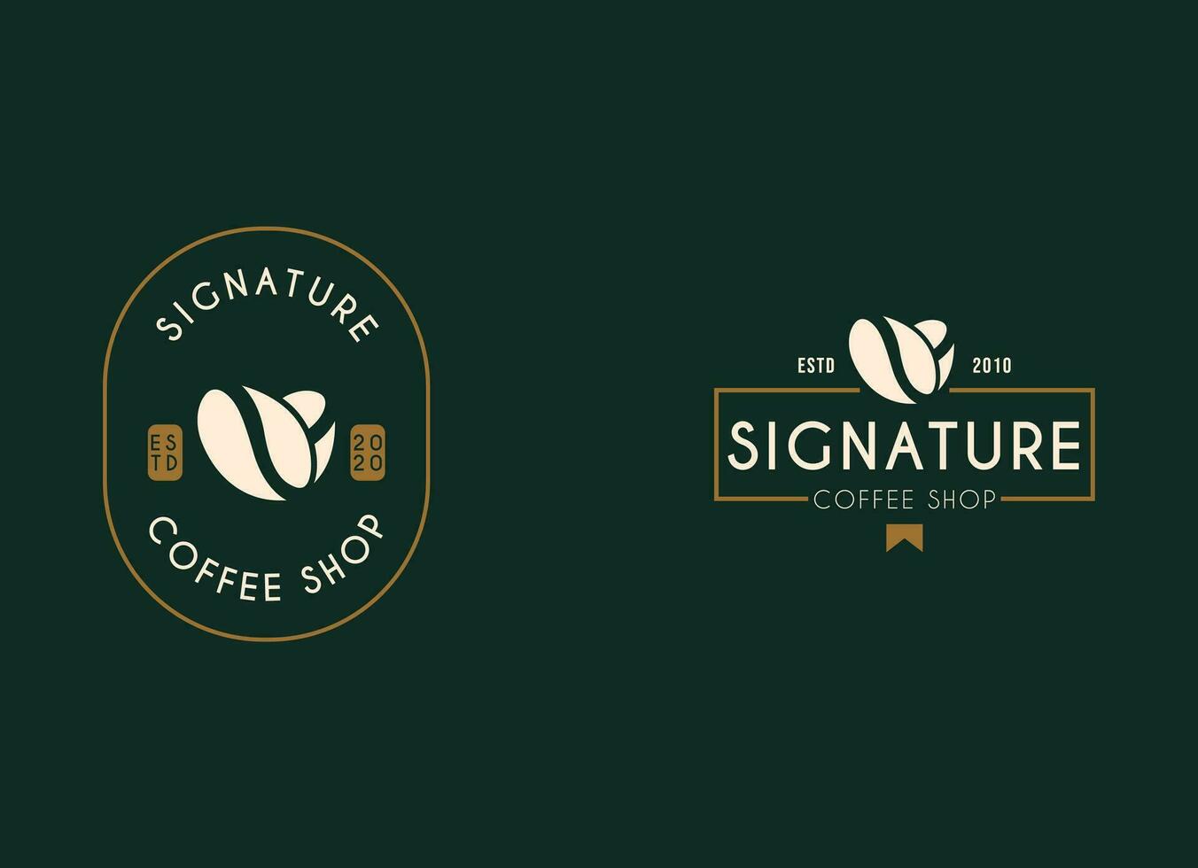 assinatura café fazer compras logotipo. vintage café fazer compras logotipo Projeto vetor