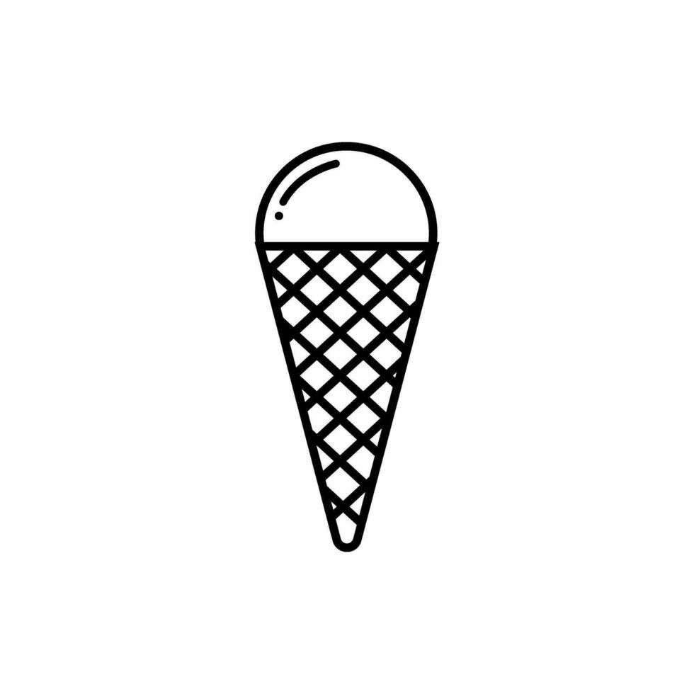 gelo creme vetor ícone. waffle cone ilustração placa. gelo pirulito símbolo. congeladas suco logotipo.