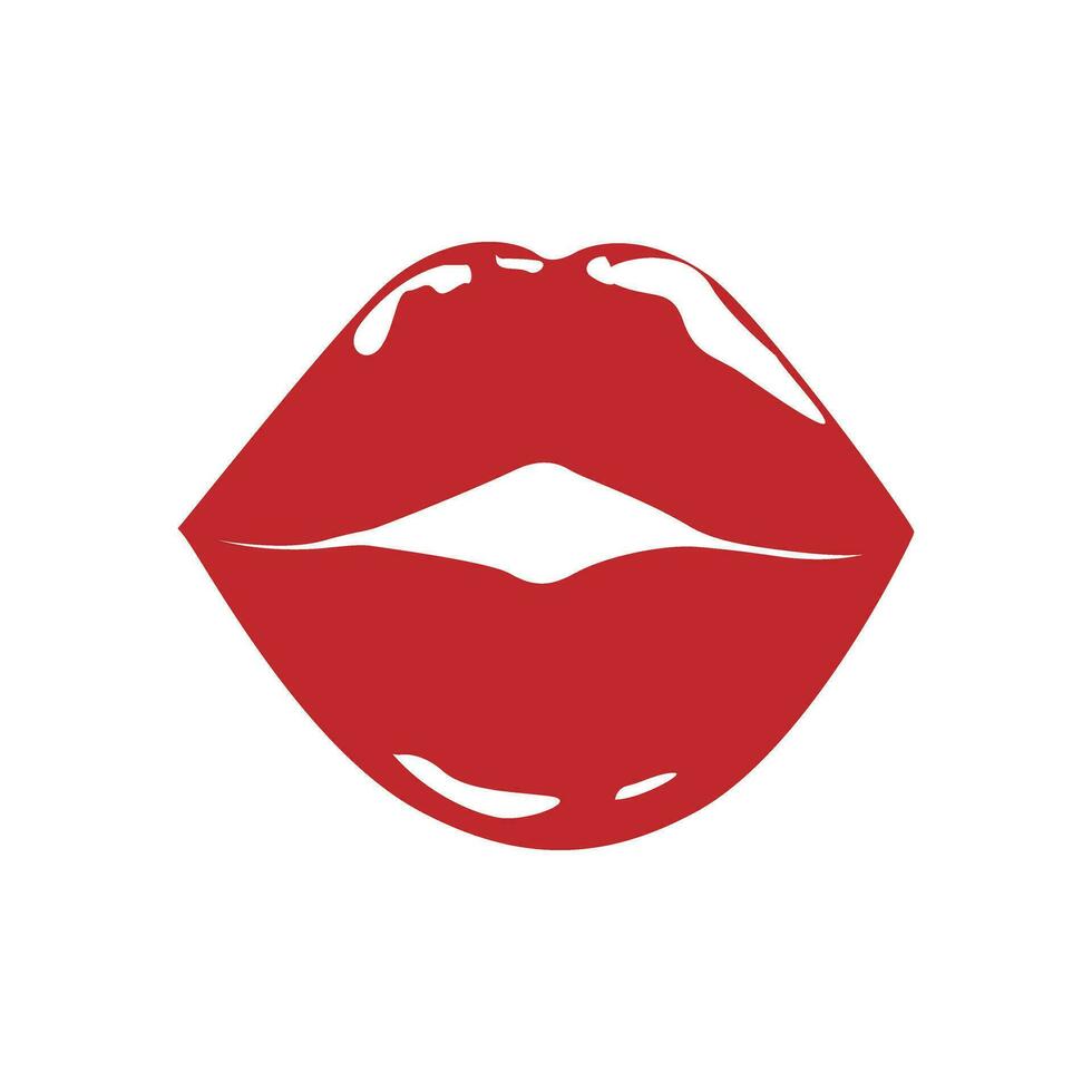 lábios vetor ícone definir. beijo ilustração placa coleção. mulher símbolo.