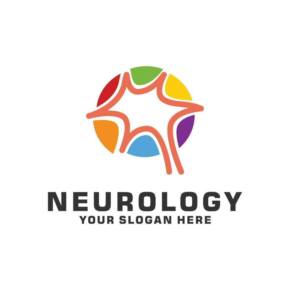 tecnologia de imagem vetorial de ícone de logotipo de neurônio vetor