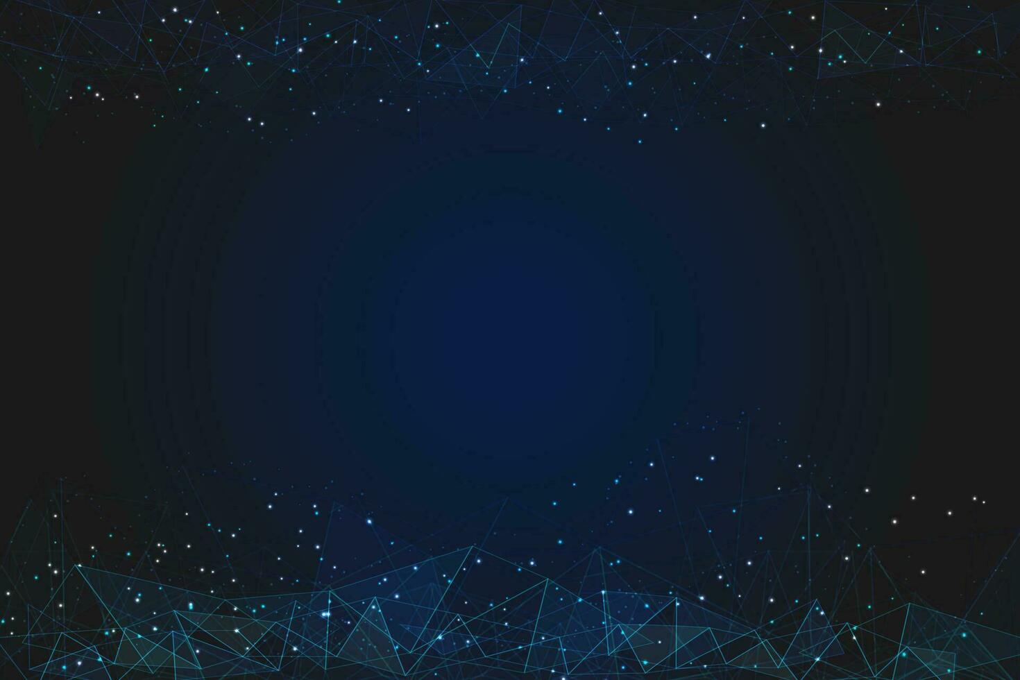 abstrato azul fundo. poligonal baixo poli estrutura de arame ilustração parece gostar estrelas dentro a fogo noite céu dentro espasmo ou vôo vidro cacos. digital rede, Internet Projeto vetor