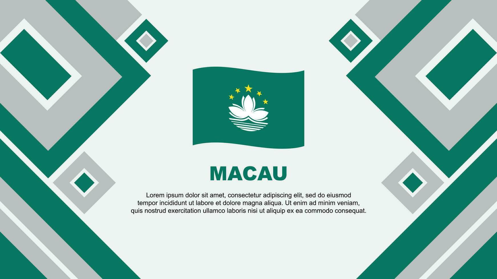 macau bandeira abstrato fundo Projeto modelo. macau independência dia bandeira papel de parede vetor ilustração. macau desenho animado