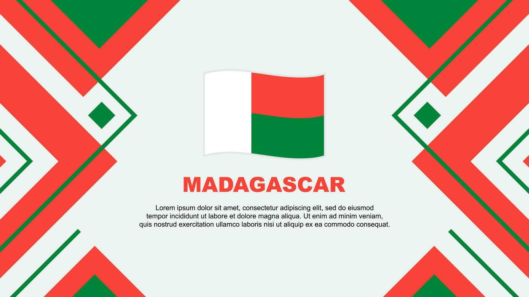 Madagáscar bandeira abstrato fundo Projeto modelo. Madagáscar independência dia bandeira papel de parede vetor ilustração. Madagáscar ilustração