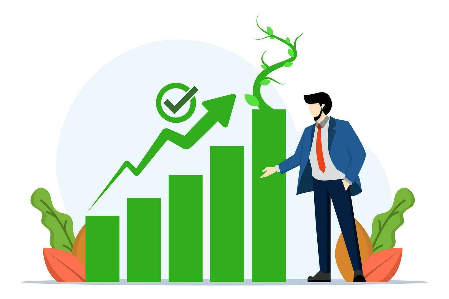 conceito do verde energia, circular economia. sustentável econômico crescimento com renovável energia e natural recursos. elétrico transporte. plano vetor ilustração em branco fundo.