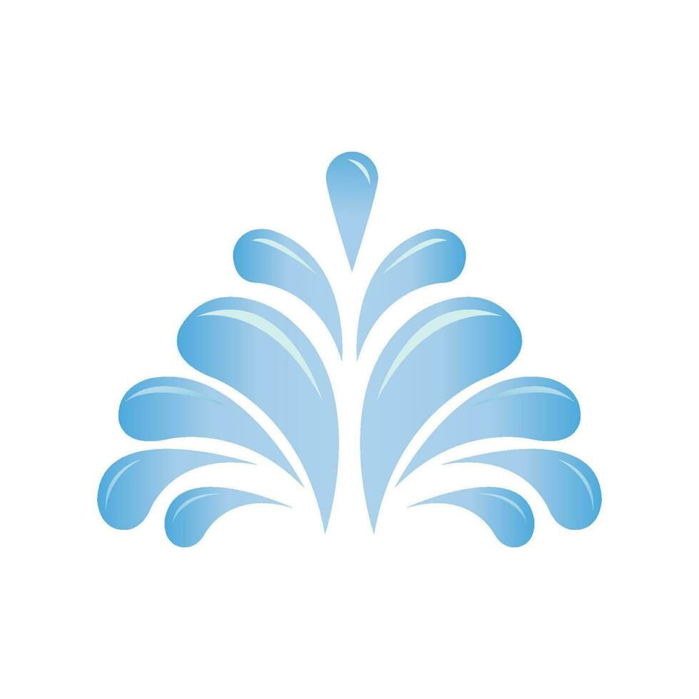 modelo de design de vetor de logotipo de ícone de fonte de água