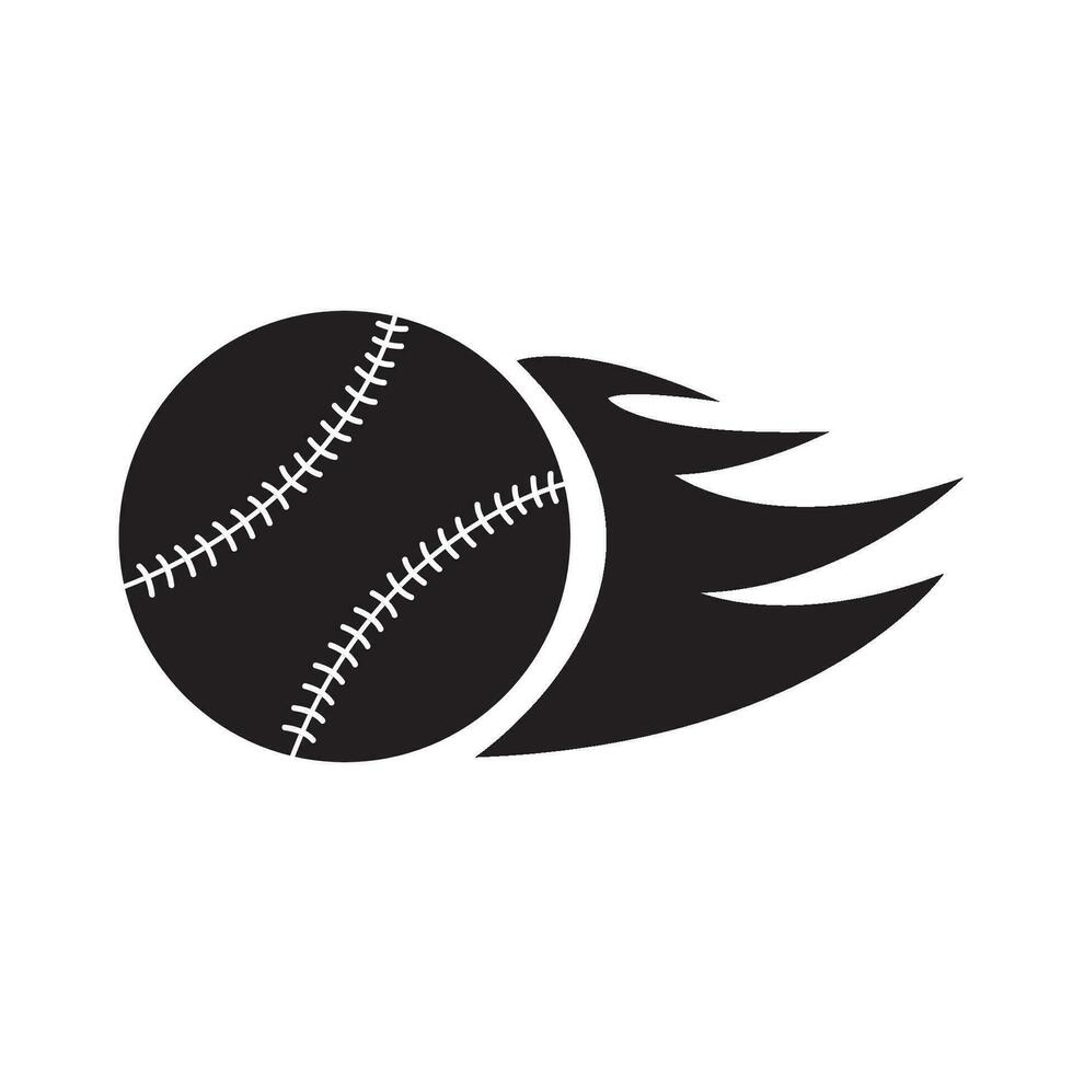 modelo de design de vetor de logotipo de ícone de beisebol