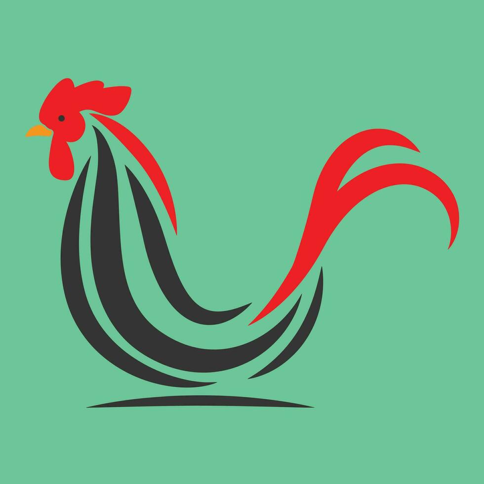 frango logotipo vetor mascote ilustração
