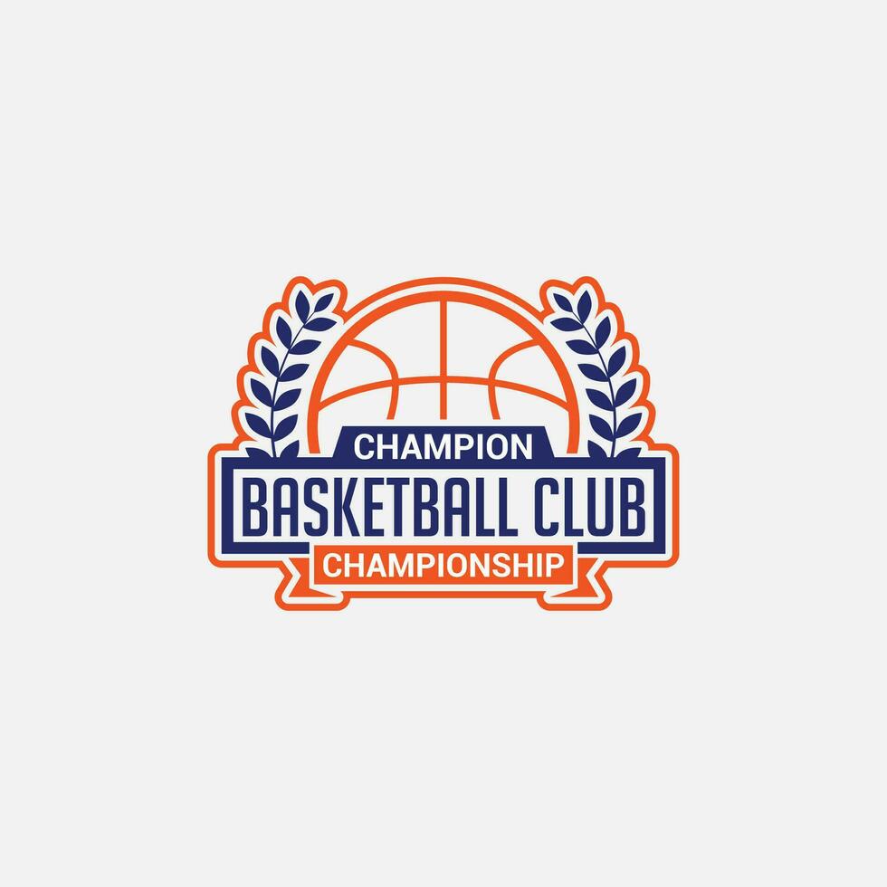 basquetebol logotipo crachá e adesivo vetor