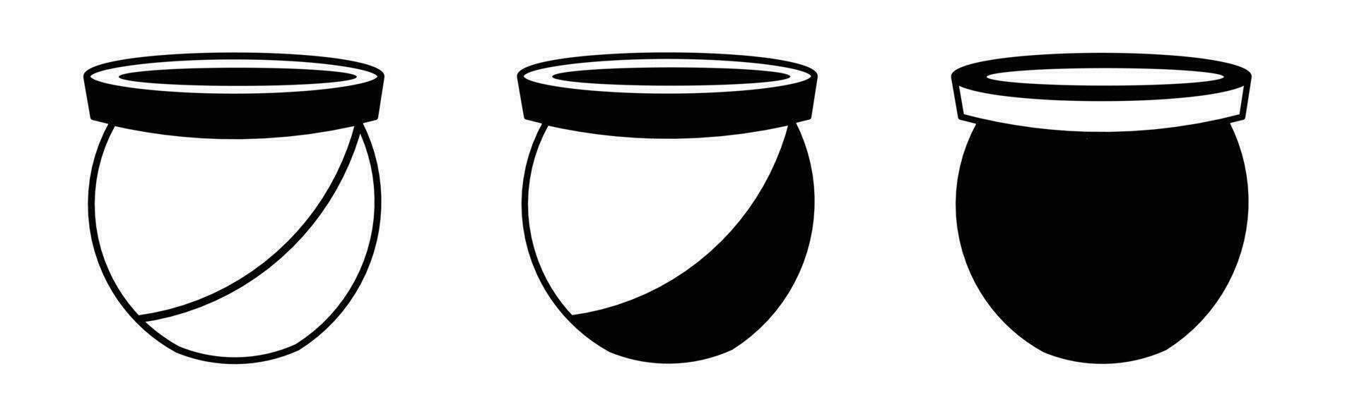 em vaso ilustração. em vaso ícone vetor definir. Projeto para negócios. estoque vetor.