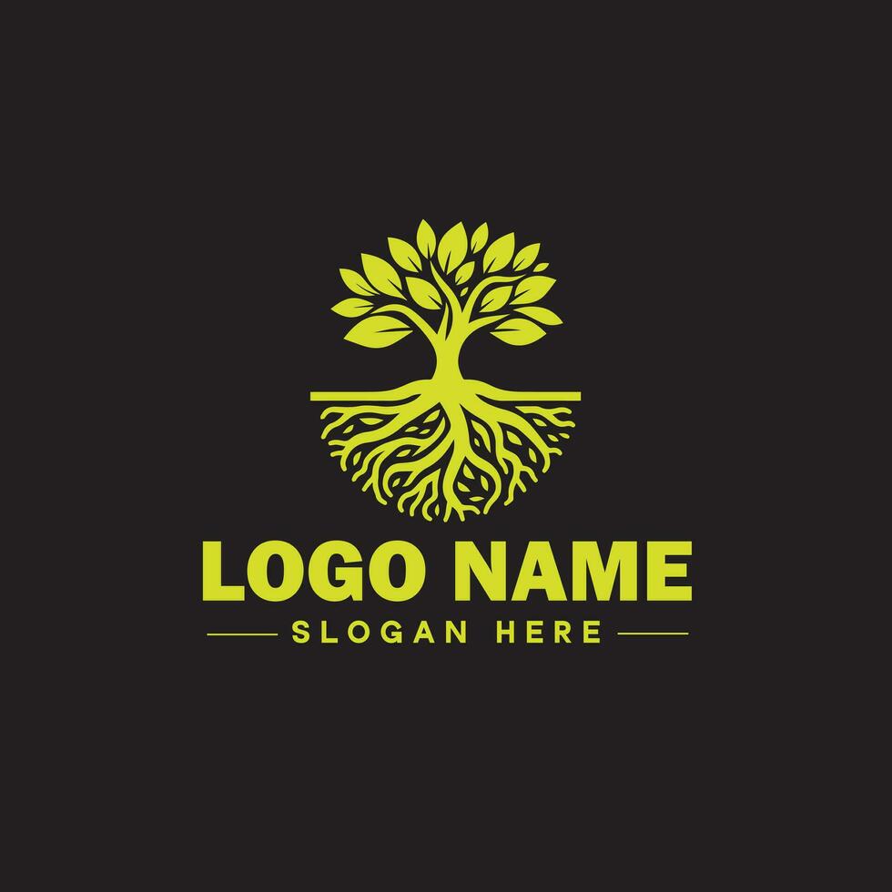 de Meio Ambiente logotipo ecológico verde natureza Fazenda o negócio logotipo ícone editável vetor