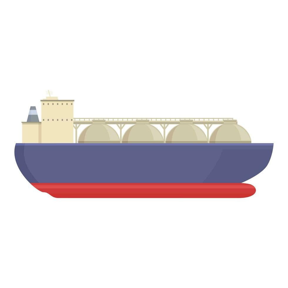 grande carga navio ícone desenho animado vetor. marinho mar embarcação vetor