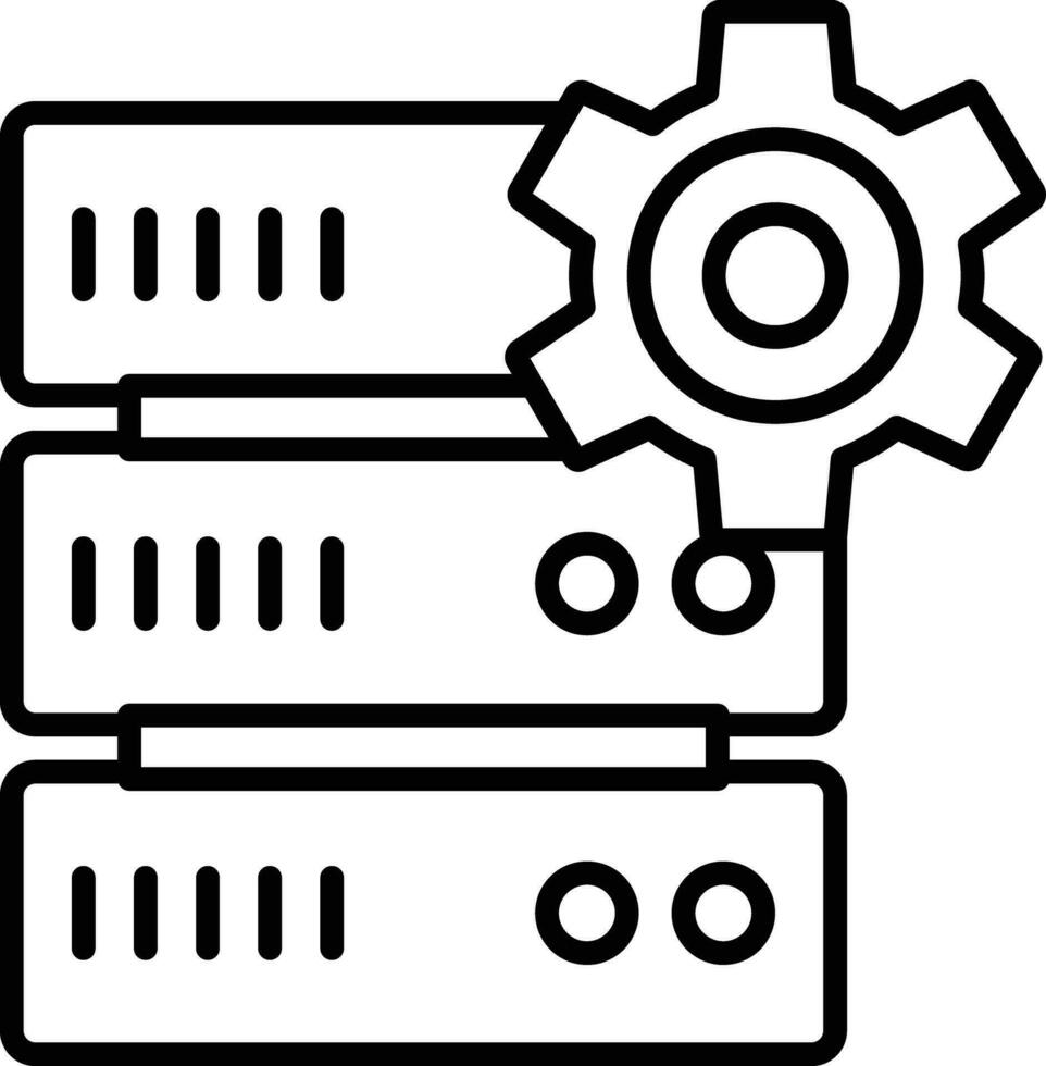 base de dados servidor configuração esboço vetor ilustração ícone