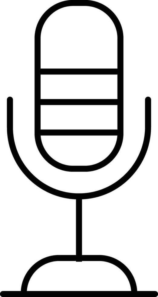 microfone esboço vetor ilustração ícone