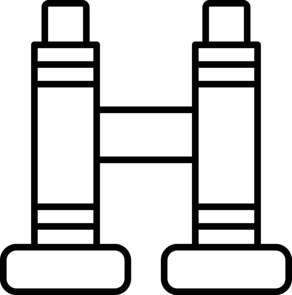 binocular esboço vetor ilustração ícone