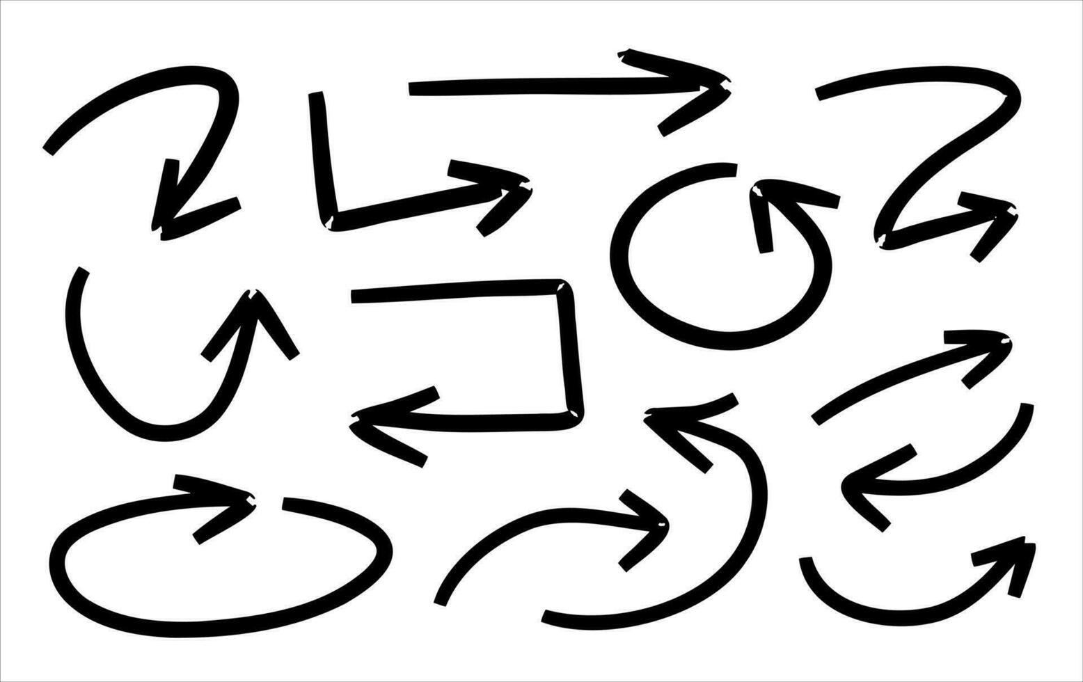 Setas; flechas do diferente formas. abstrato símbolo para direção e caminho indicação. gráfico ponteiro vetor