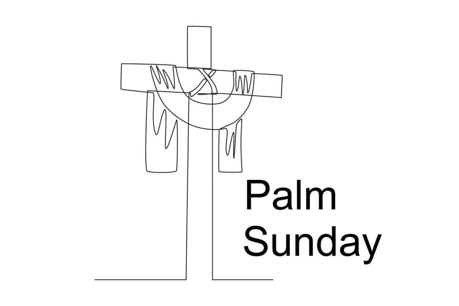 Palma domingo é célebre de a pessoas do Jesus Cristo vetor