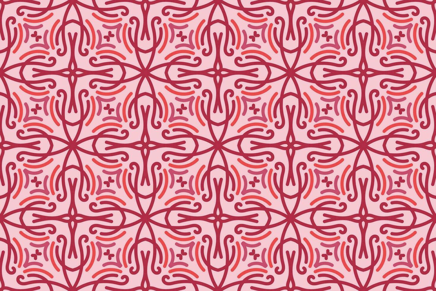 oriental desatado padronizar com Rosa cor. adequado para telha, têxtil, fundo, parede decoração e de outros vetor