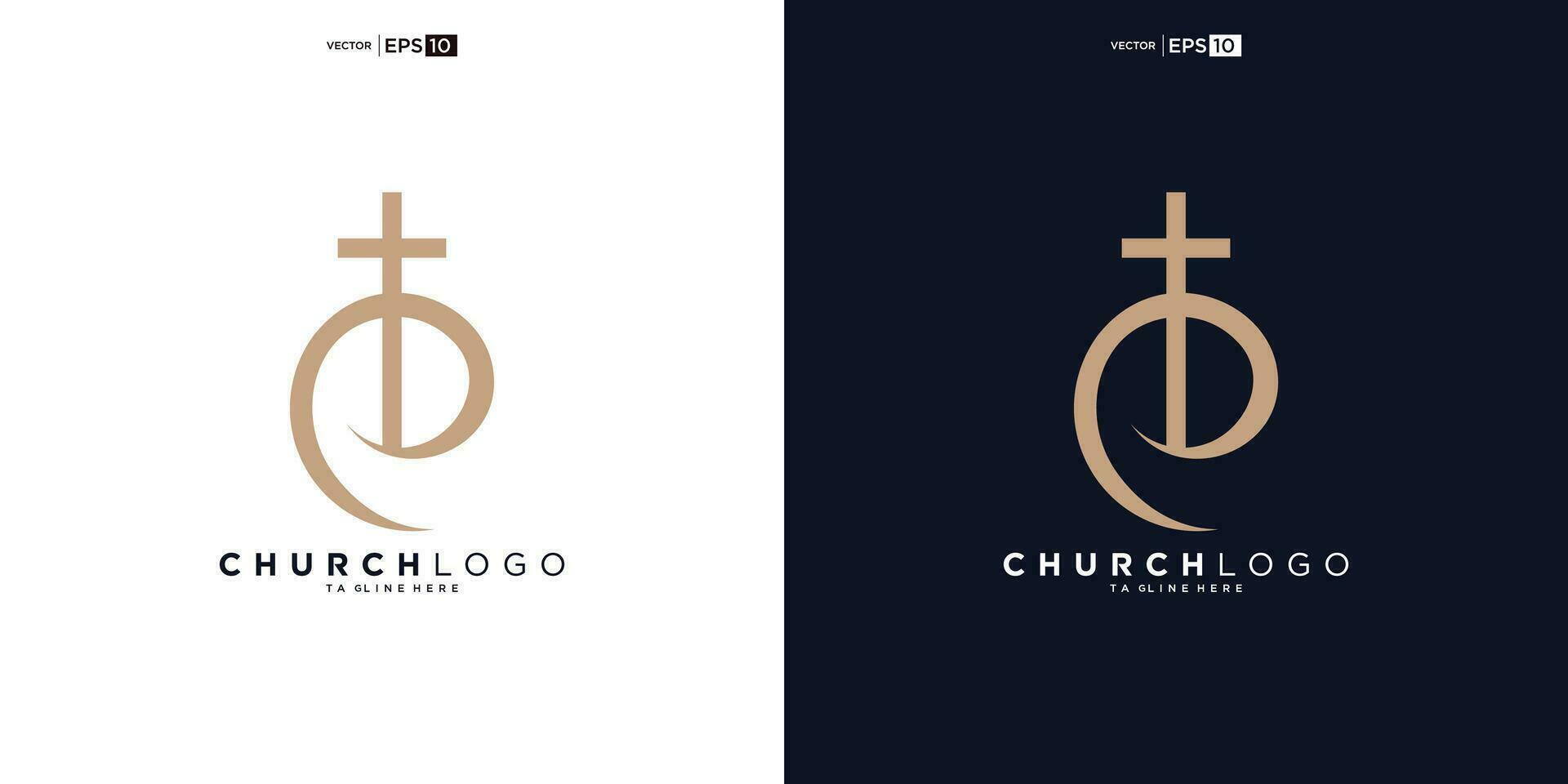 Igreja logotipo projeto, inspiração Igreja logotipo, cristão logotipo símbolo ilustração. vetor