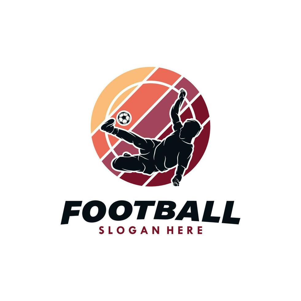 futebol jogador logotipo Projeto vetor ilustração