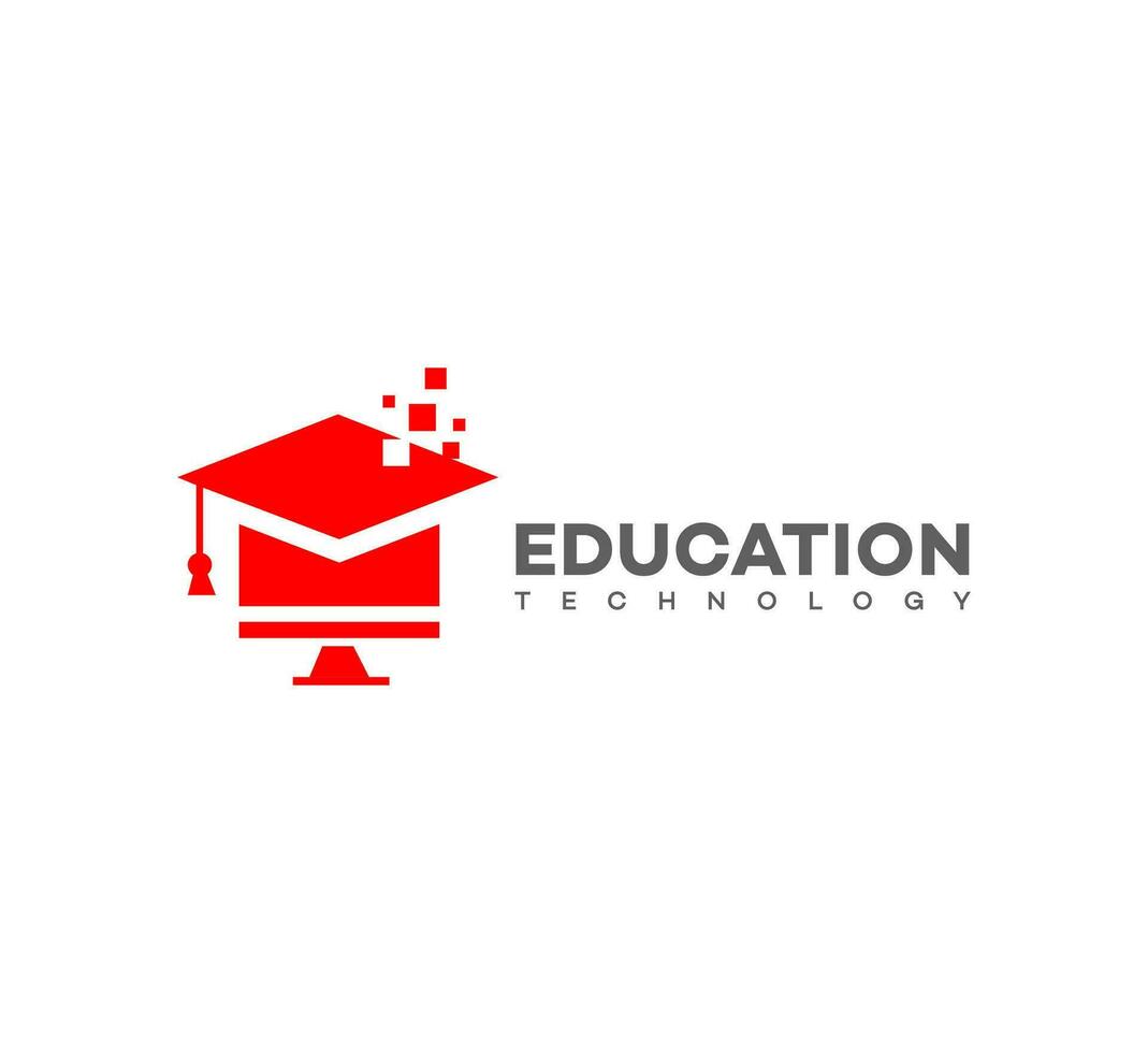 logotipo de tecnologia educacional vetor