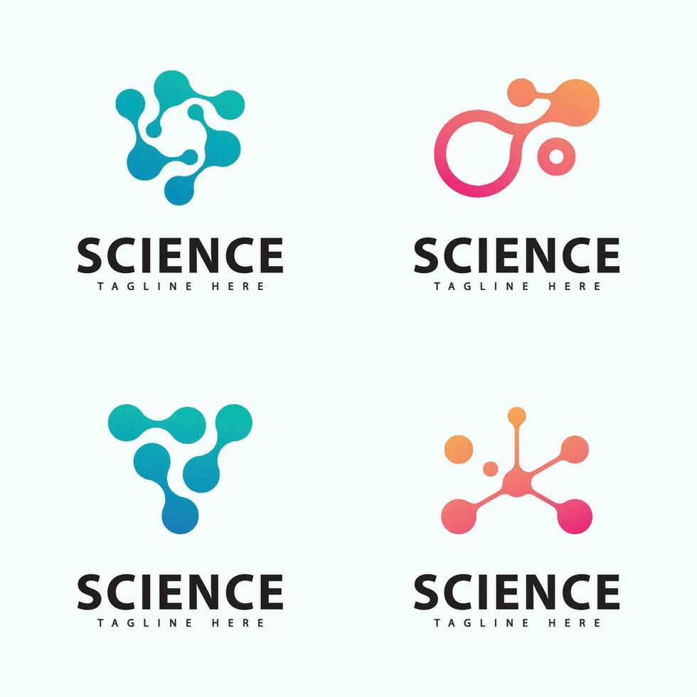 molécula logotipo ícone modelo para Ciência marca identidade. vetor