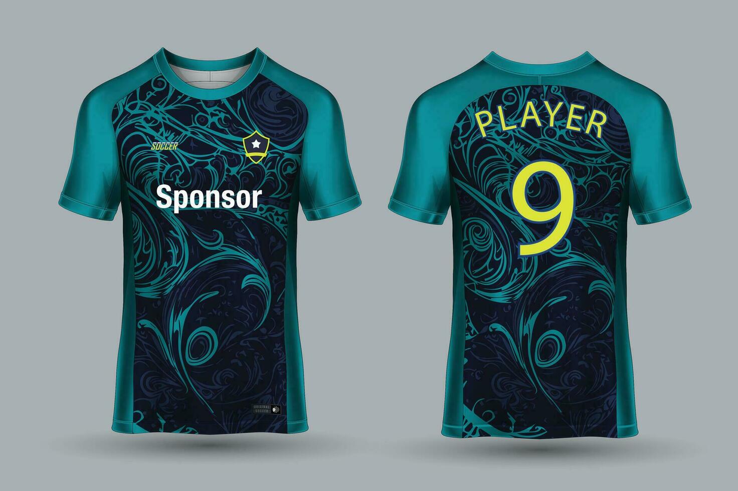 vetor futebol jérsei modelo esporte t camisa Projeto