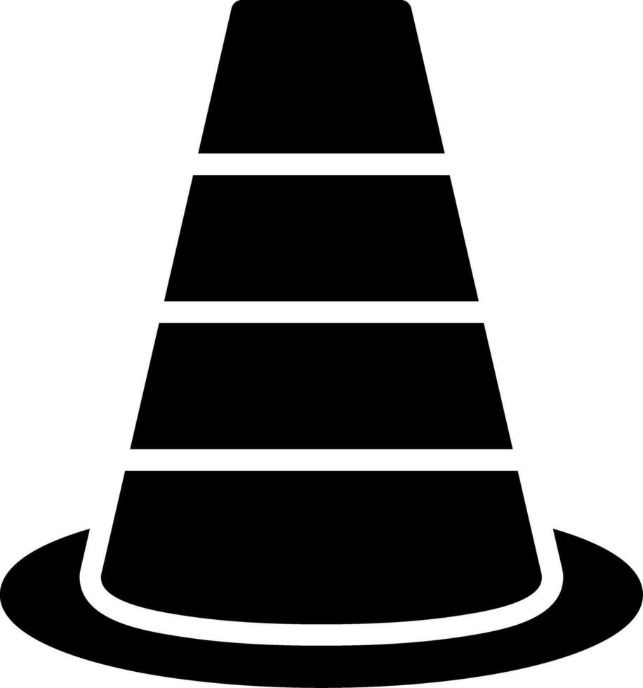 design de ícone criativo de cone de trânsito vetor