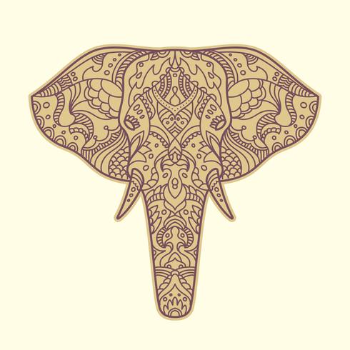 Elefante pintado vetor