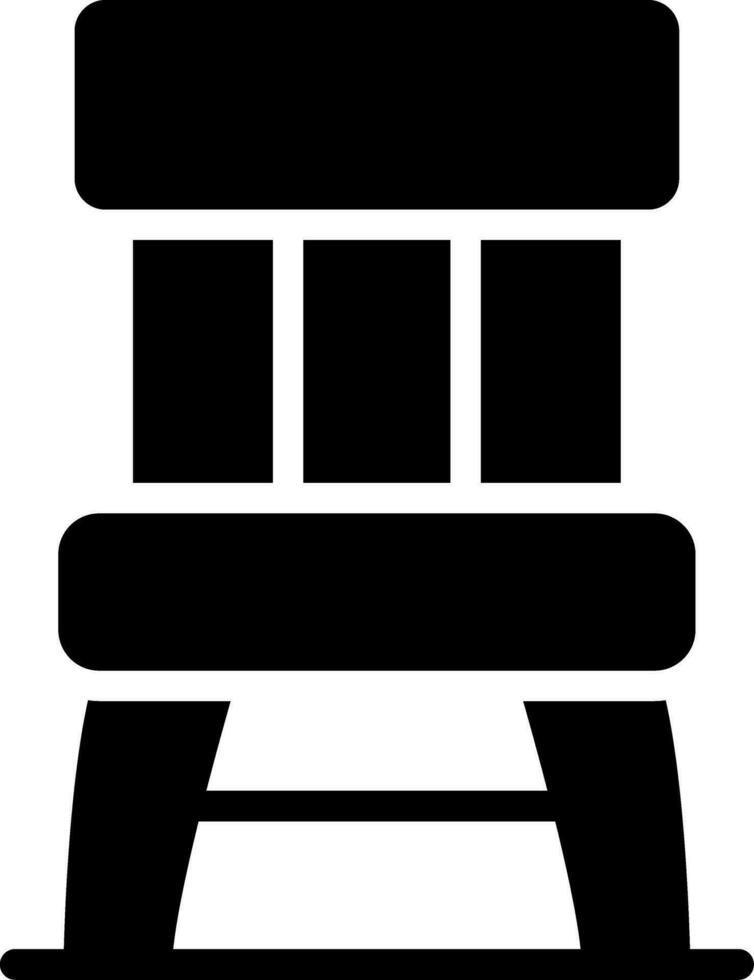design de ícone criativo de cadeira de madeira vetor