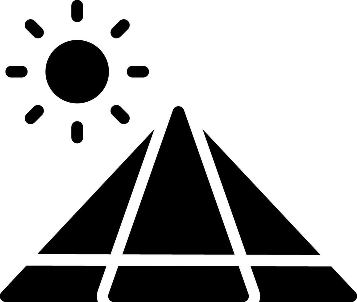 design de ícone criativo de pirâmide vetor