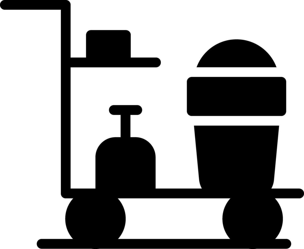 design de ícone criativo de carrinho de limpeza vetor