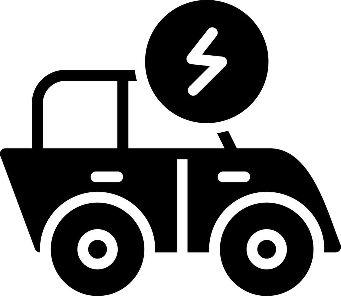 design de ícone criativo de carro elétrico vetor