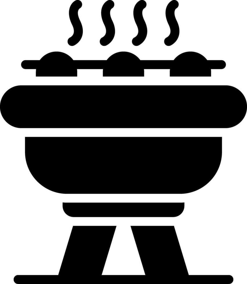 design de ícone criativo de churrasco vetor