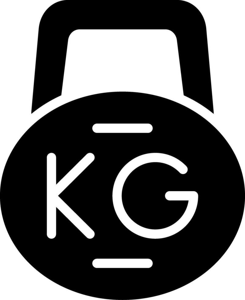 design de ícone criativo de kettlebell vetor