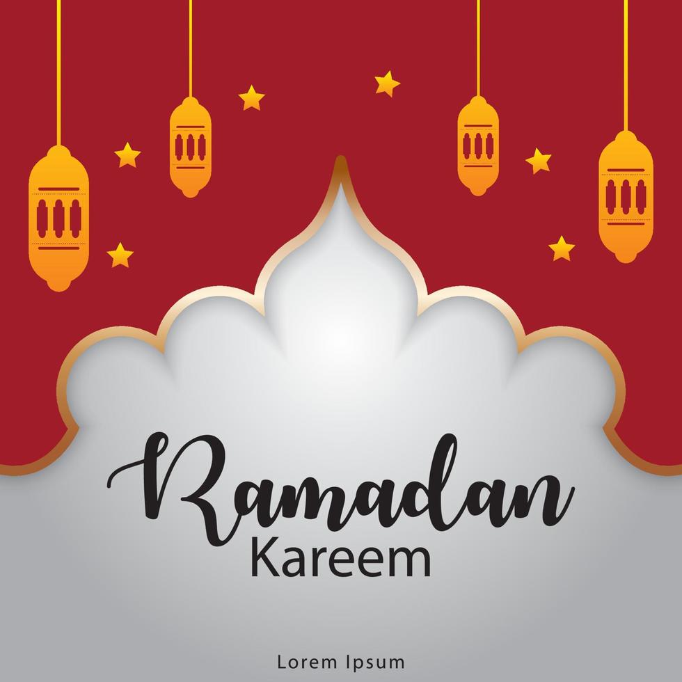 Festival islâmico ramadan kareem saudação design livre vetor