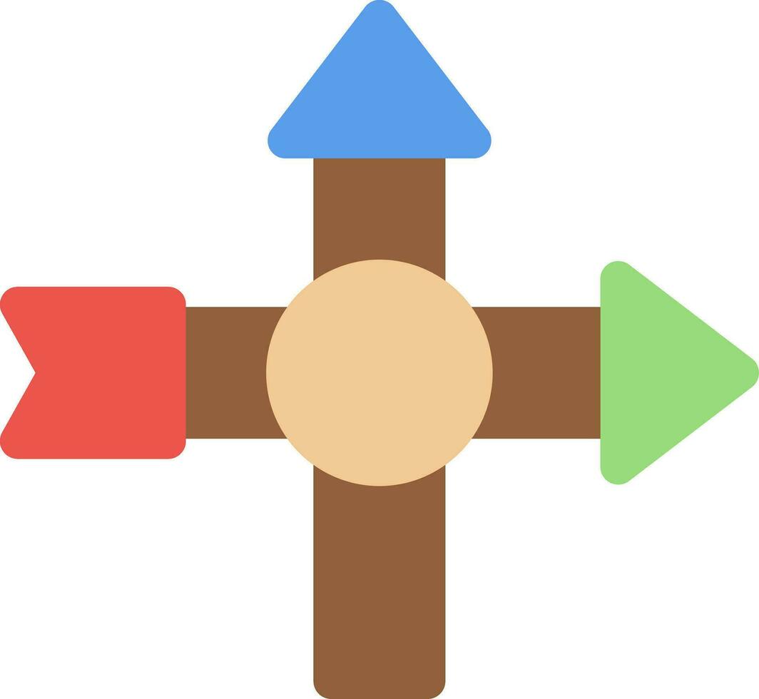 design de ícone criativo de direções vetor