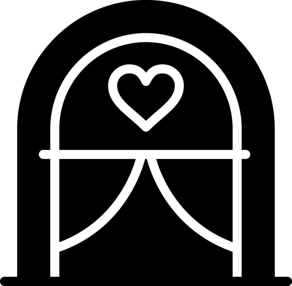 design de ícone criativo de arco de casamento vetor