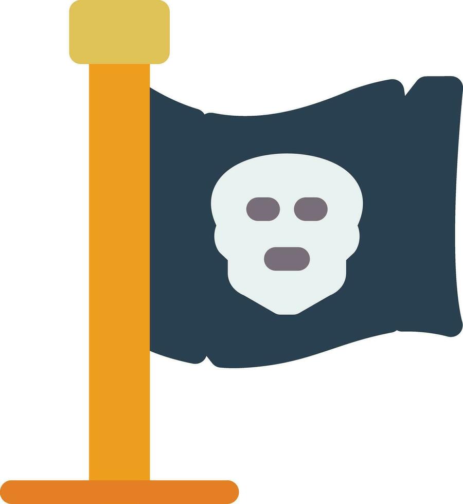 design de ícone criativo de bandeira de piratas vetor