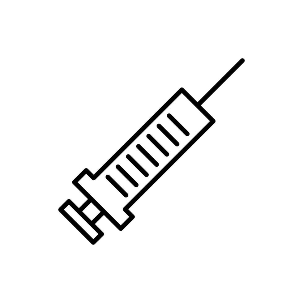 seringa simples esboço símbolo para rede sites. adequado para livros, lojas, lojas. editável acidente vascular encefálico dentro minimalista esboço estilo. símbolo para Projeto vetor