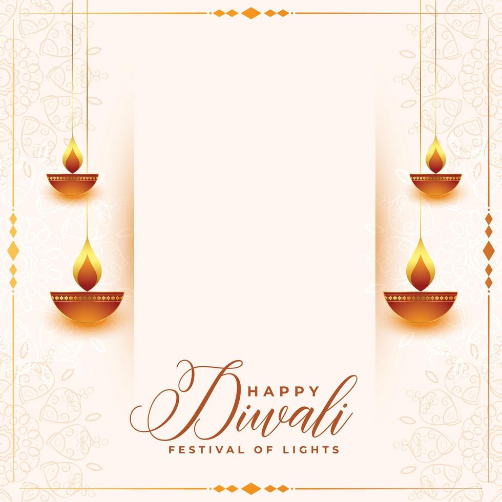 feliz diwali decorativo festival agradável cartão Projeto vetor