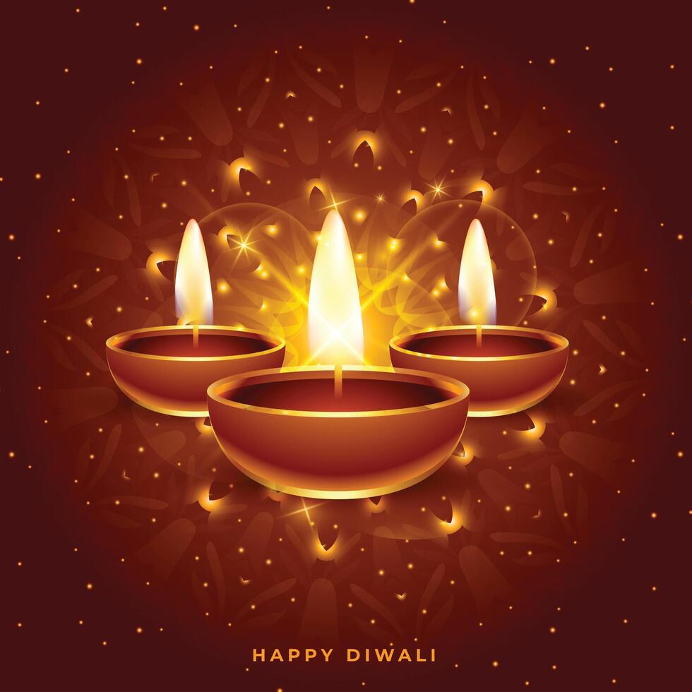 espumante diwali diya óleo lâmpadas festival fundo vetor