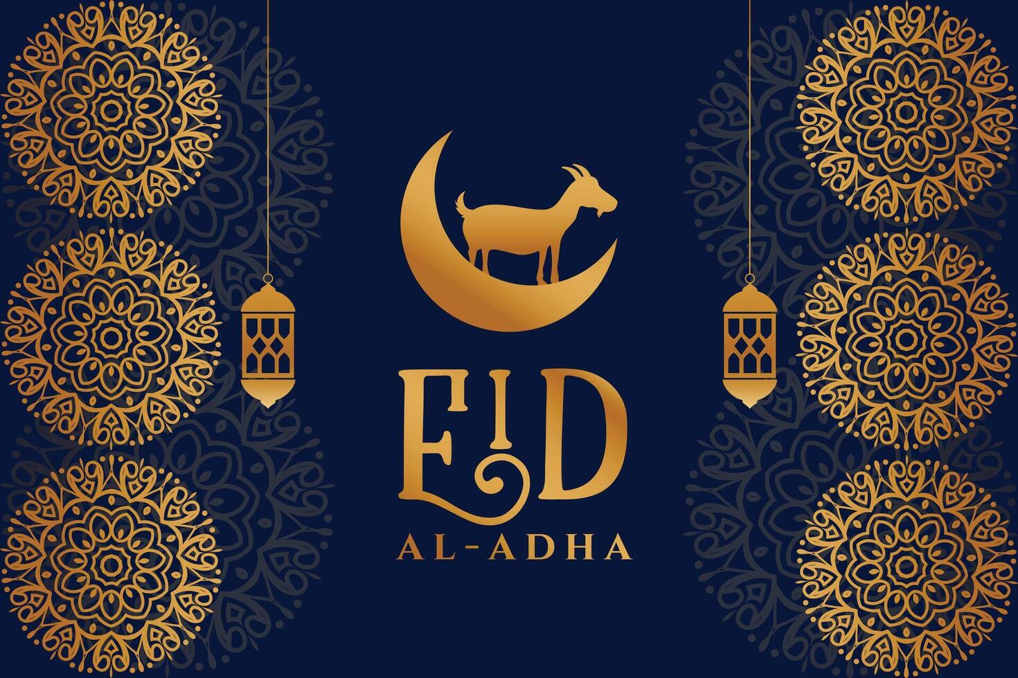 islâmico ornamental estilo eid al adha Prêmio cartão Projeto vetor